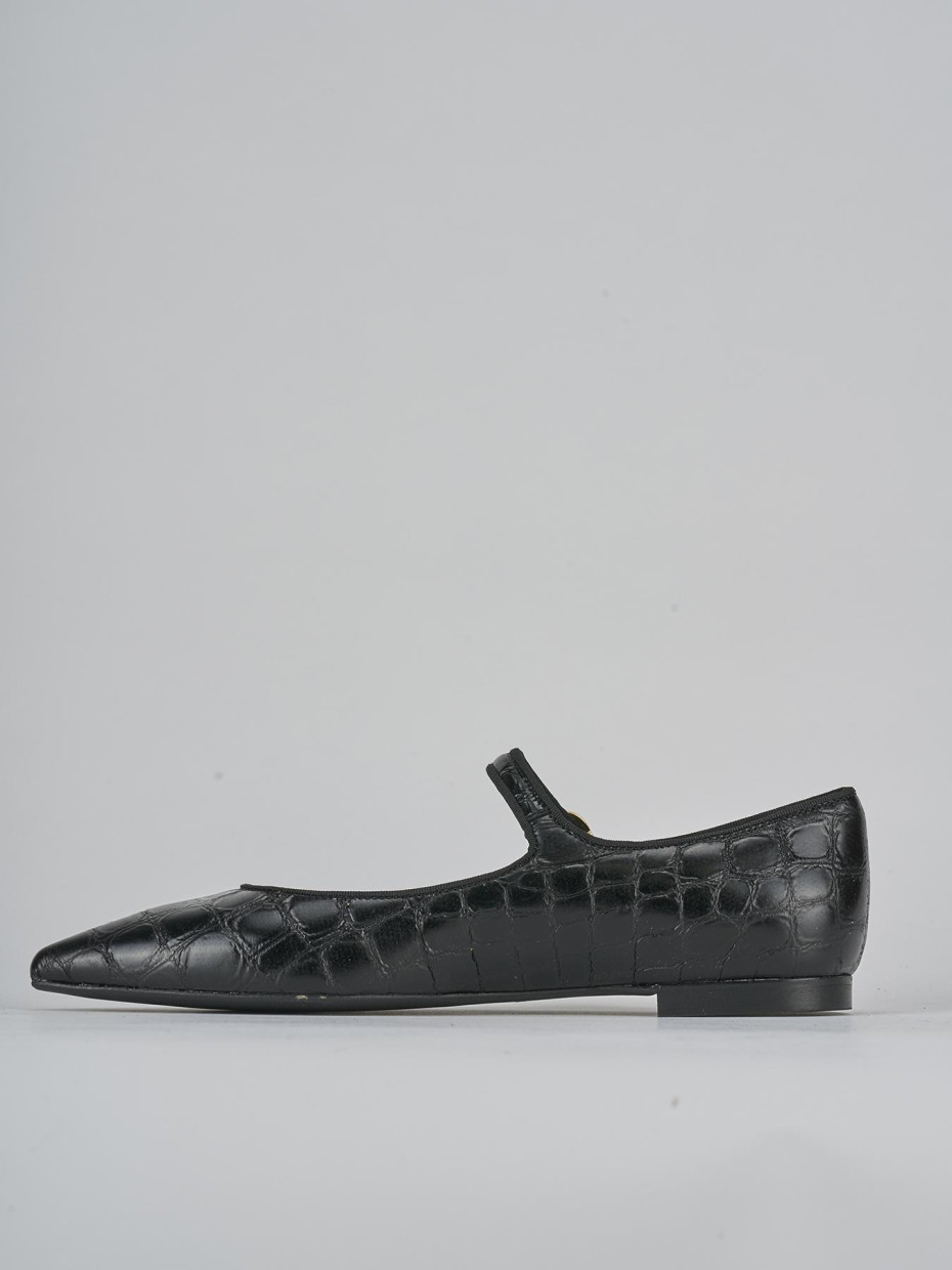 Ballerine tacco 1cm cocco nero