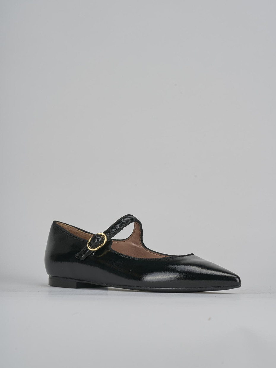 Ballerine tacco 1cm vernice nero