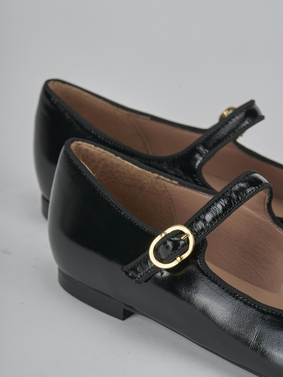 Ballerine tacco 1cm vernice nero