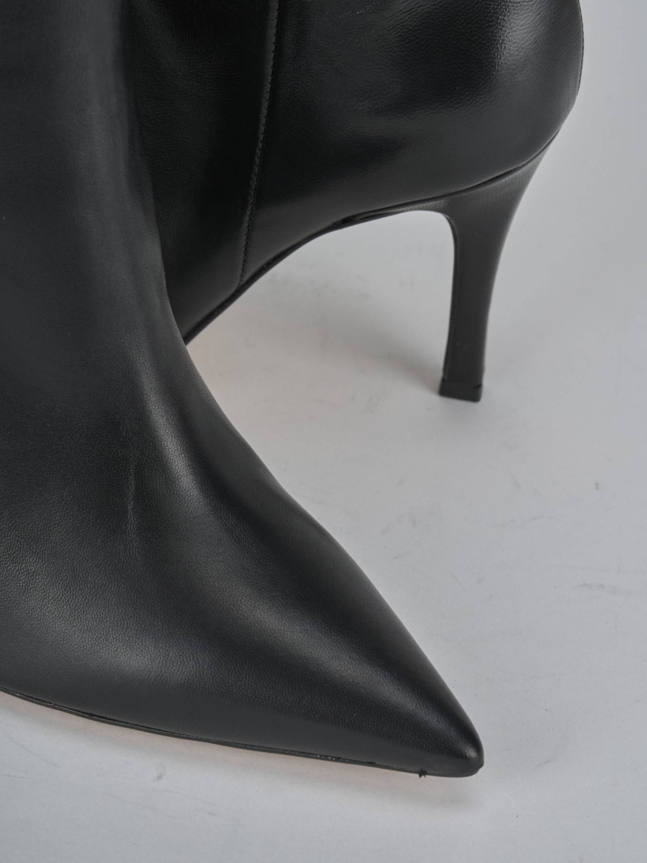 Stivali tacco 9cm pelle nero
