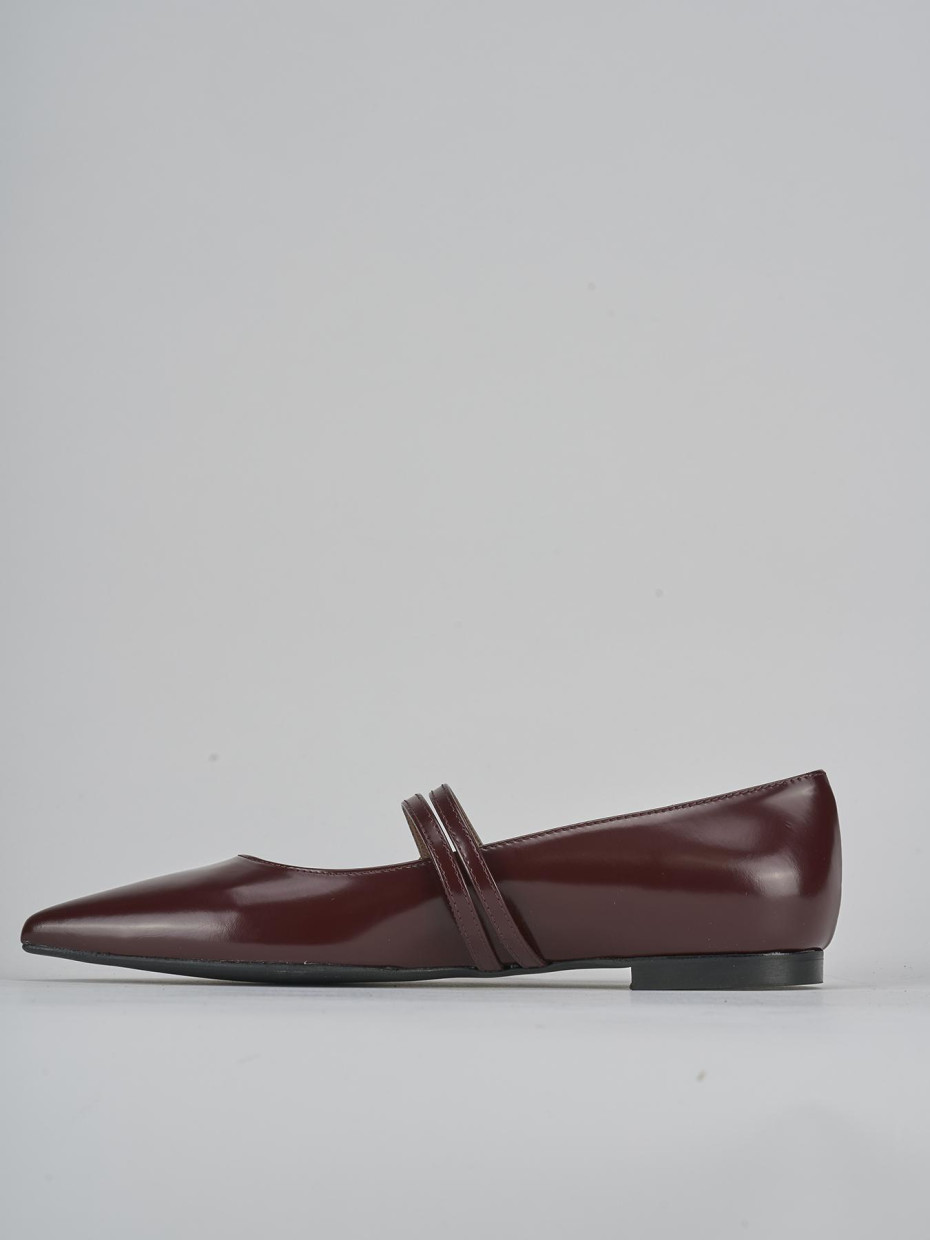 Ballerine tacco 1cm pelle bordo'