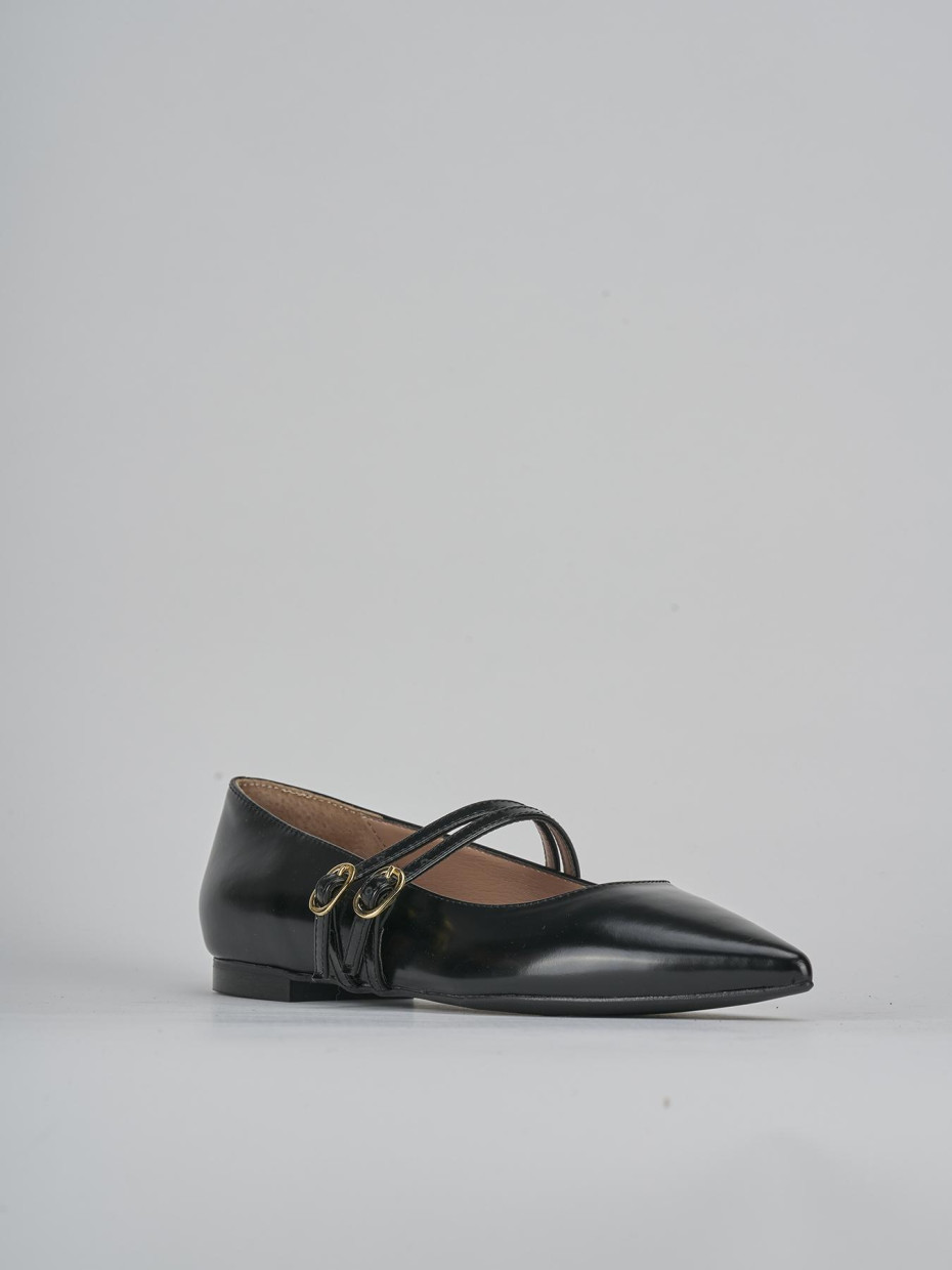 Ballerine tacco 1cm pelle nero