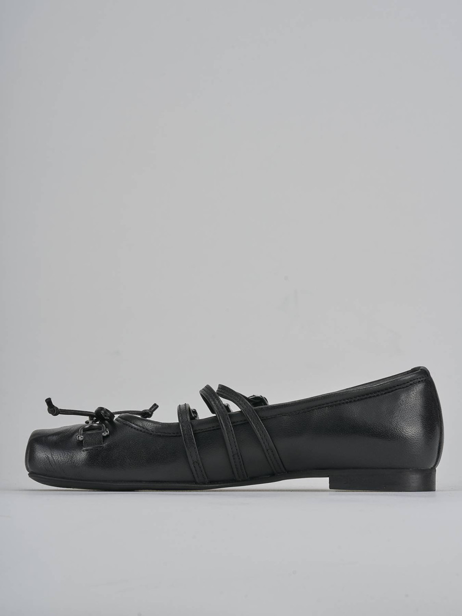 Ballerine tacco 1cm pelle nero