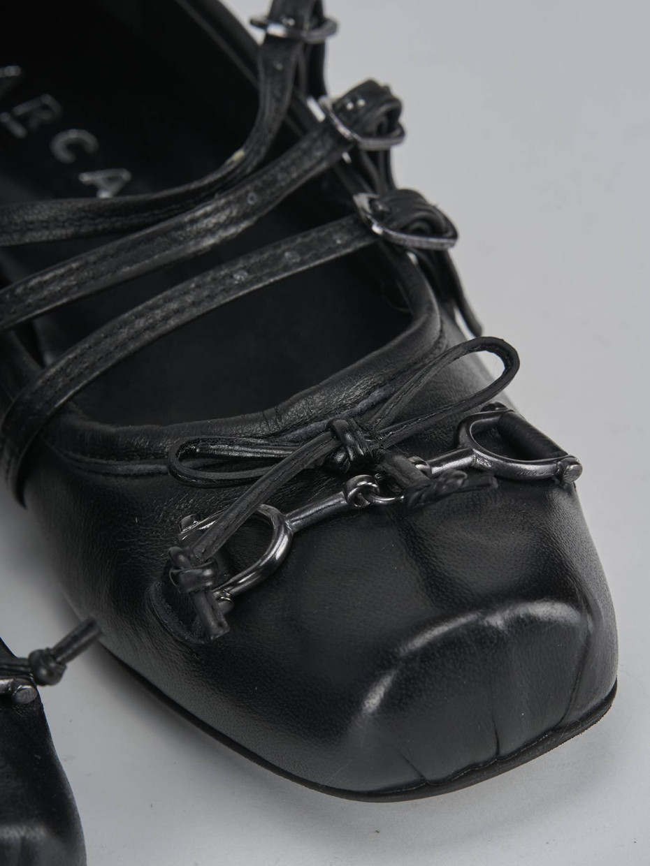 Ballerine tacco 1cm pelle nero