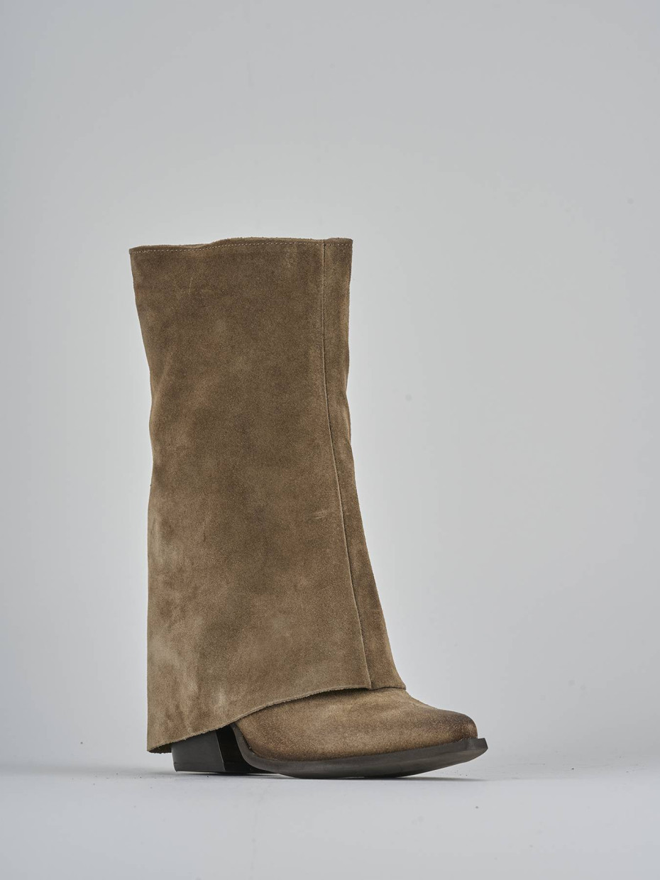 Stivali tacco 7cm camoscio beige Barca Stores