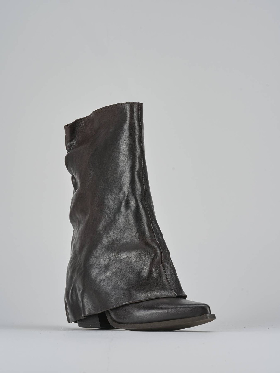 Stivali tacco 7cm pelle testa
