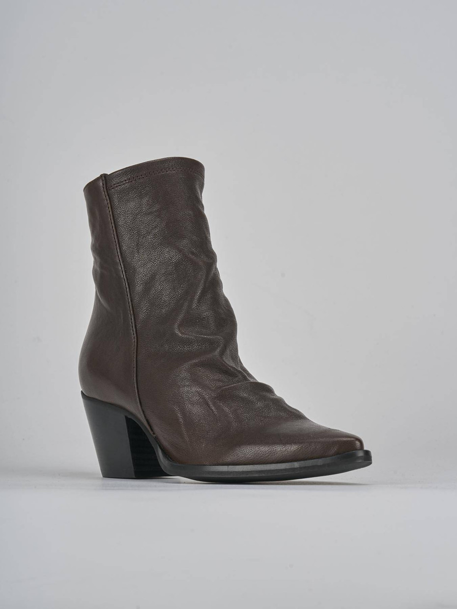 Stivaletti tacco 7cm pelle testa