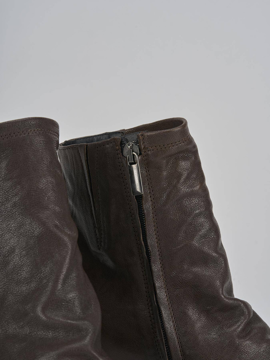 Stivaletti tacco 7cm pelle testa