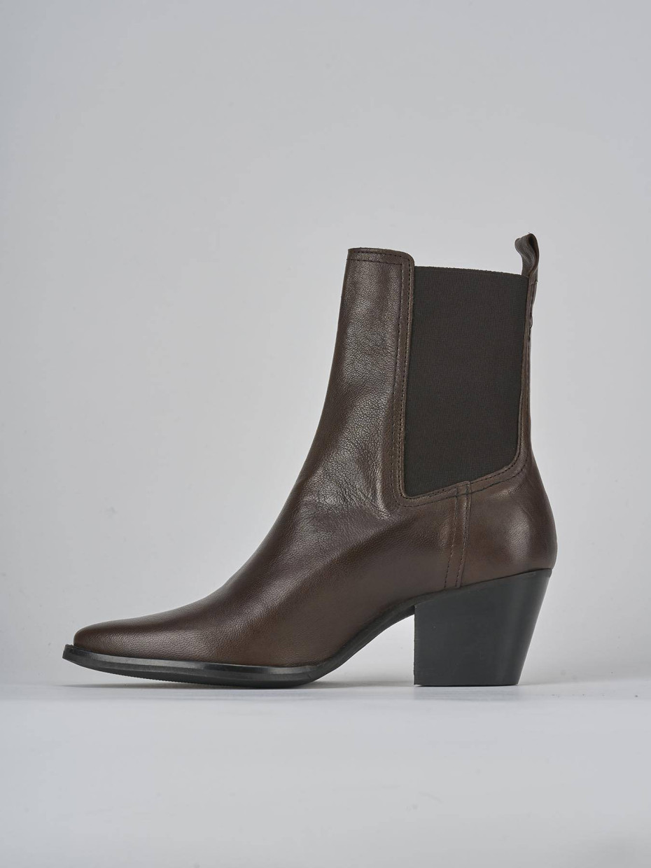 Stivaletti tacco 7cm pelle testa