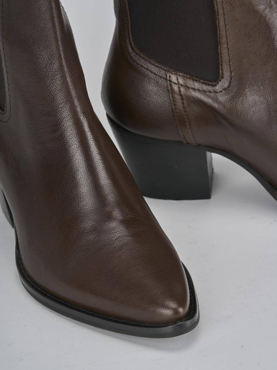 Stivaletti tacco 7cm pelle testa