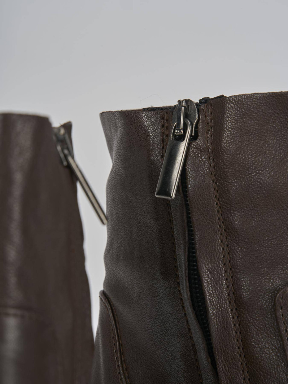 Stivaletti tacco 7cm pelle testa