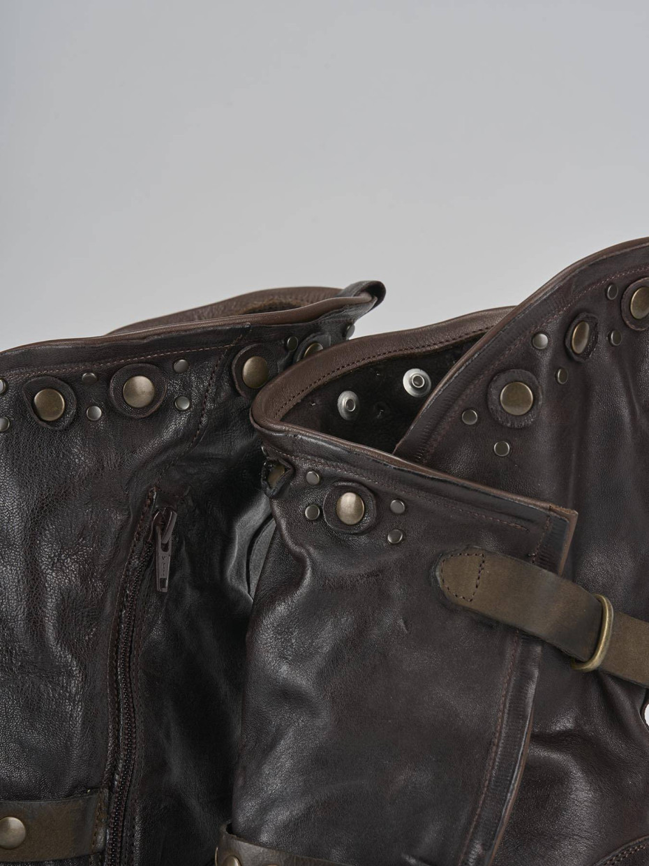 Stivaletti tacco 3cm pelle testa