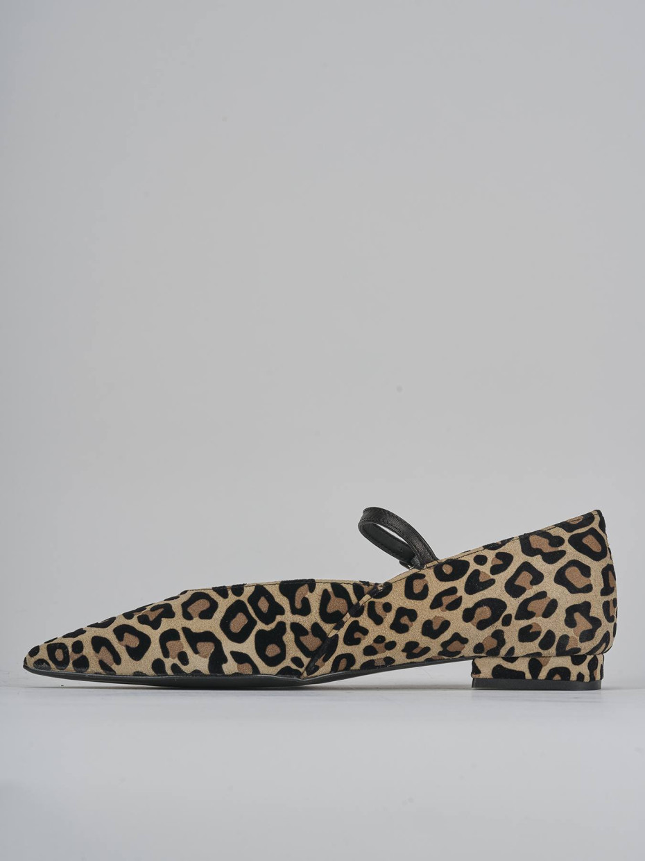 Ballerine tacco 2cm pelle multicolor