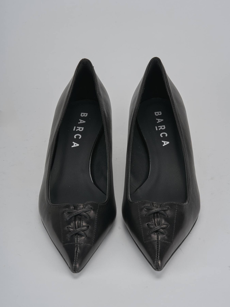 Décolleté e slingback tacco 3cm pelle nero