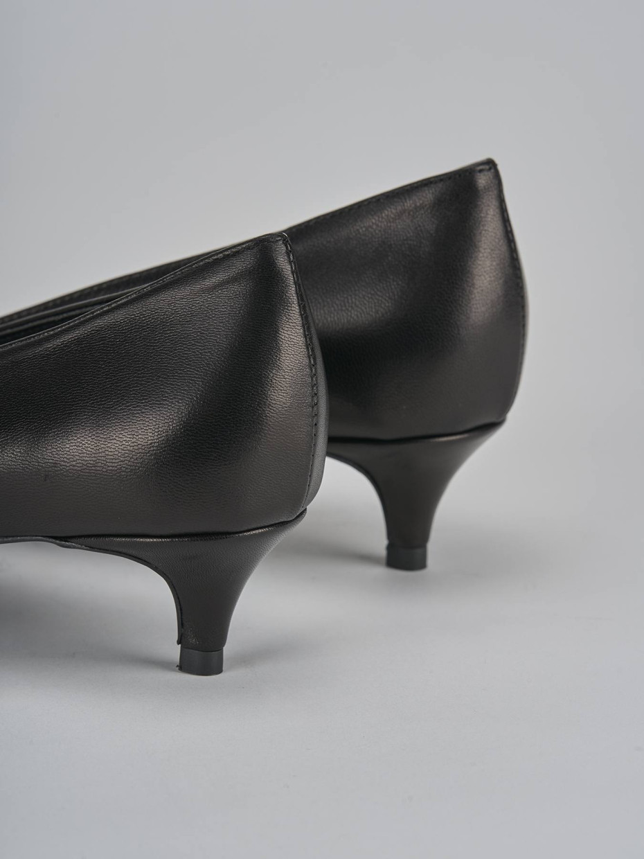 Décolleté e slingback tacco 3cm pelle nero