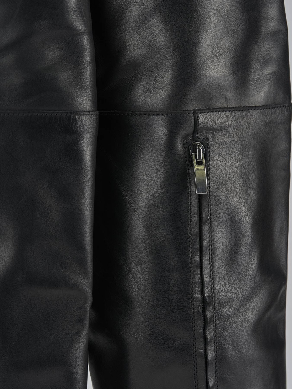 Stivali tacco 2cm pelle nero