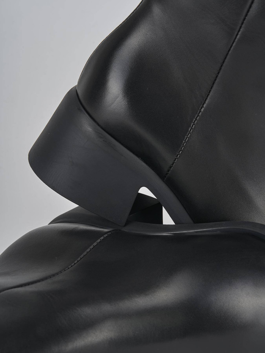 Stivaletti tacco 4cm pelle nero