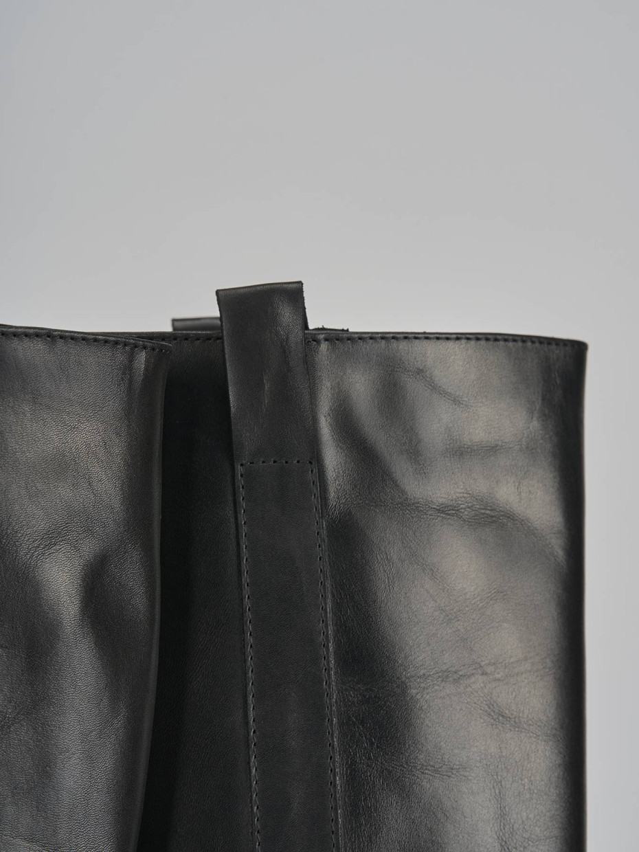 Stivali tacco 5cm pelle nero