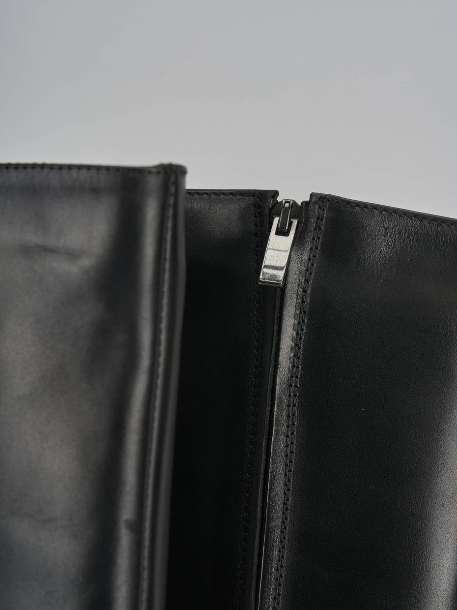 Stivali tacco 6cm pelle nero