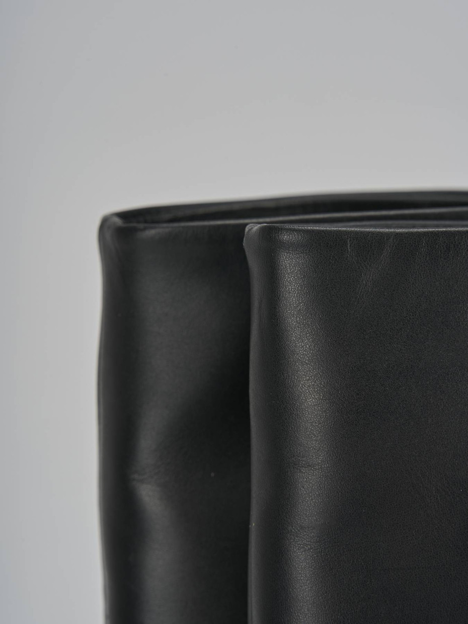 Stivali tacco 2cm pelle nero