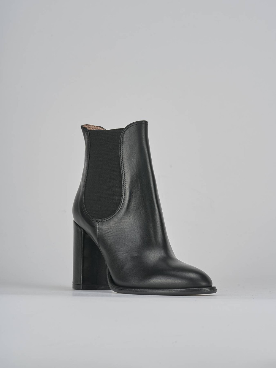 Stivaletti tacco 9cm pelle nero
