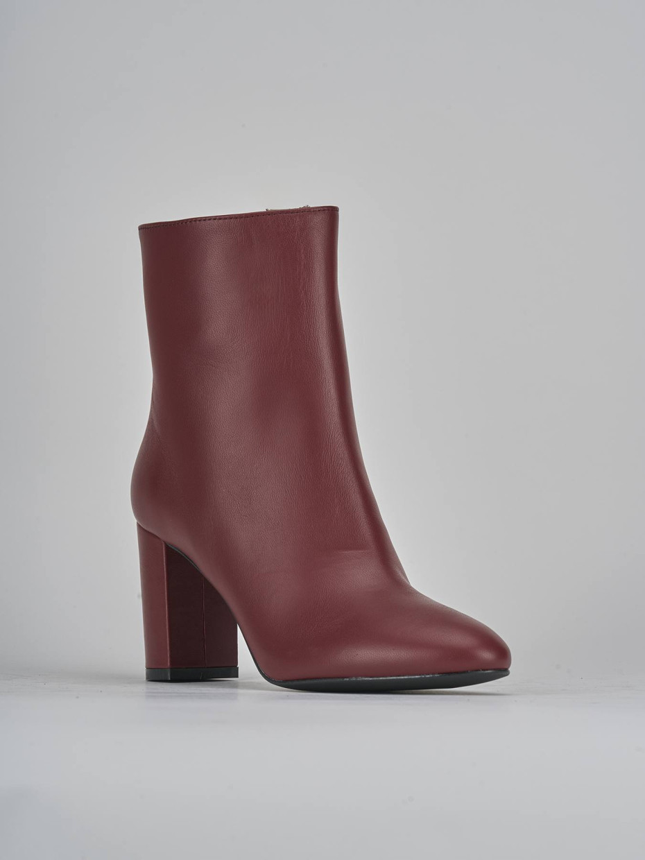 Stivaletti tacco 8cm pelle bordo'