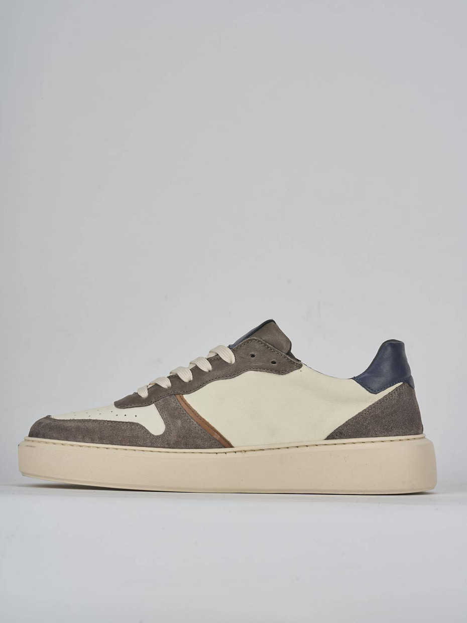 Sneakers pelle grigio