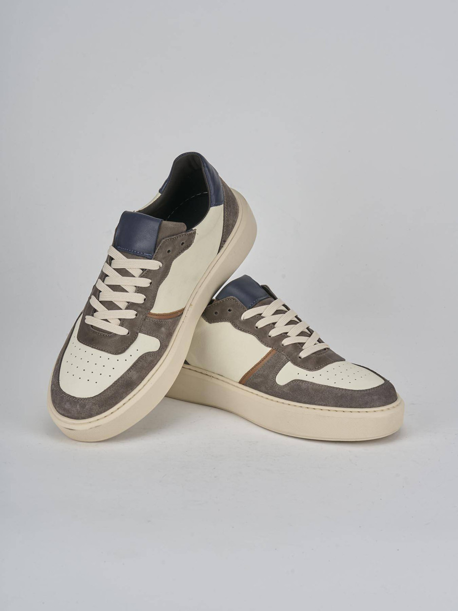 Sneakers pelle grigio