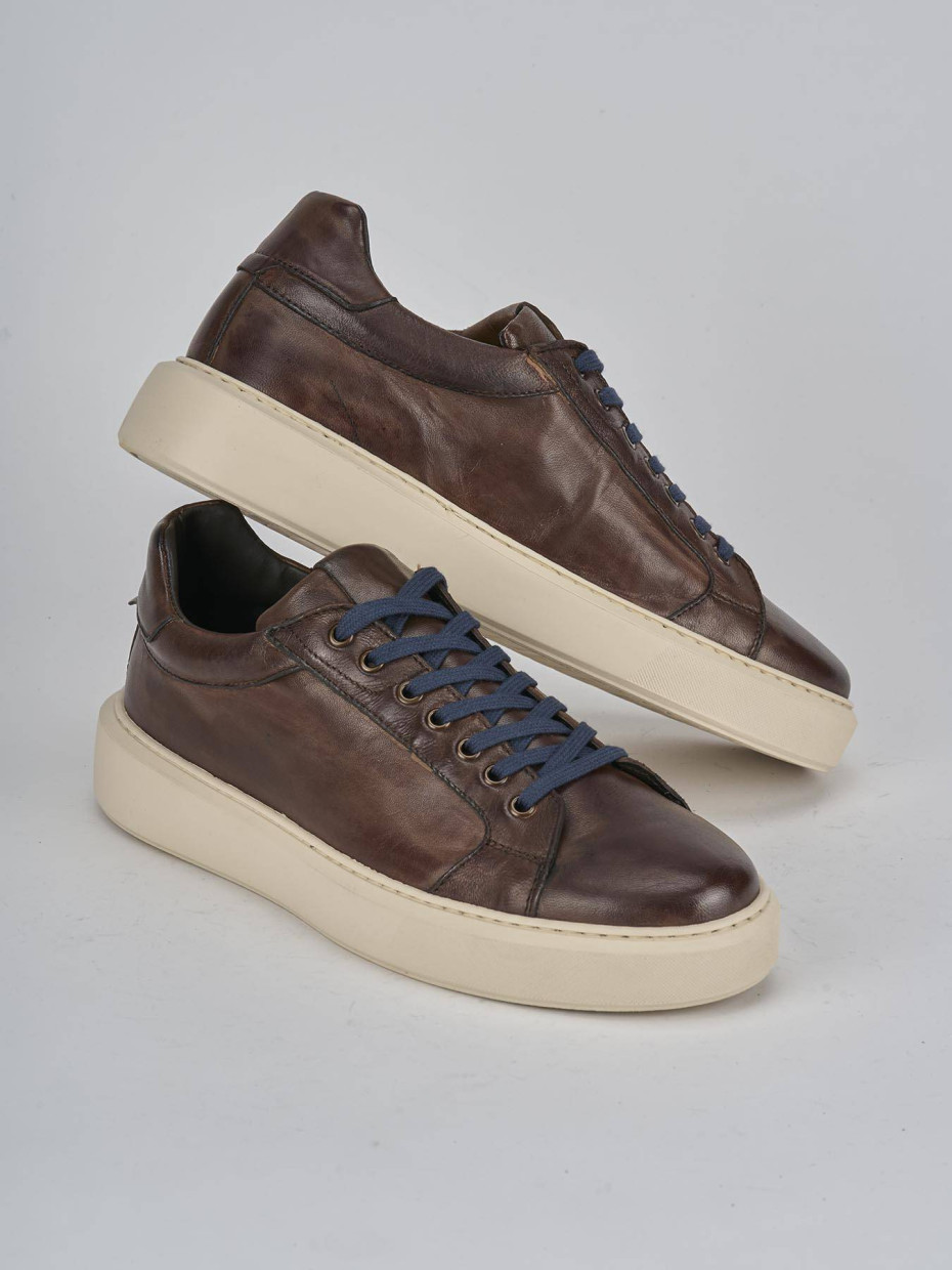 Sneakers pelle marrone