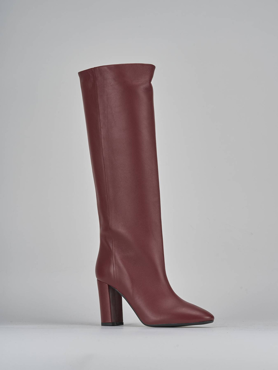 Stivali tacco 9cm pelle bordo Barca Stores