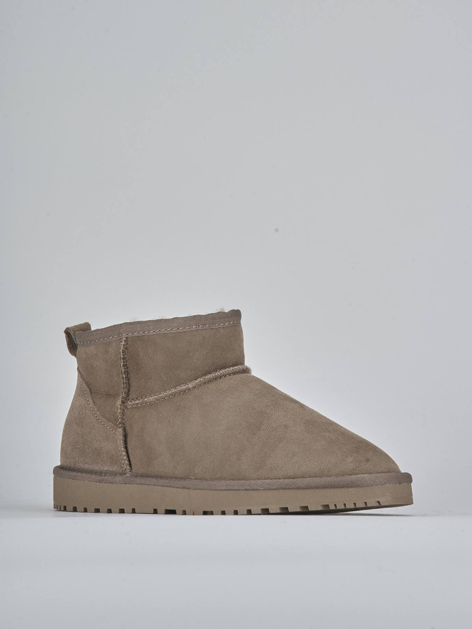 Stivaletti camoscio beige