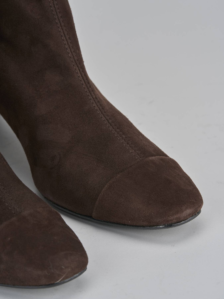 Stivaletti tacco 5cm camoscio testa