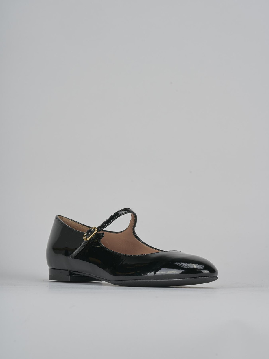Ballerine tacco 2cm vernice nero