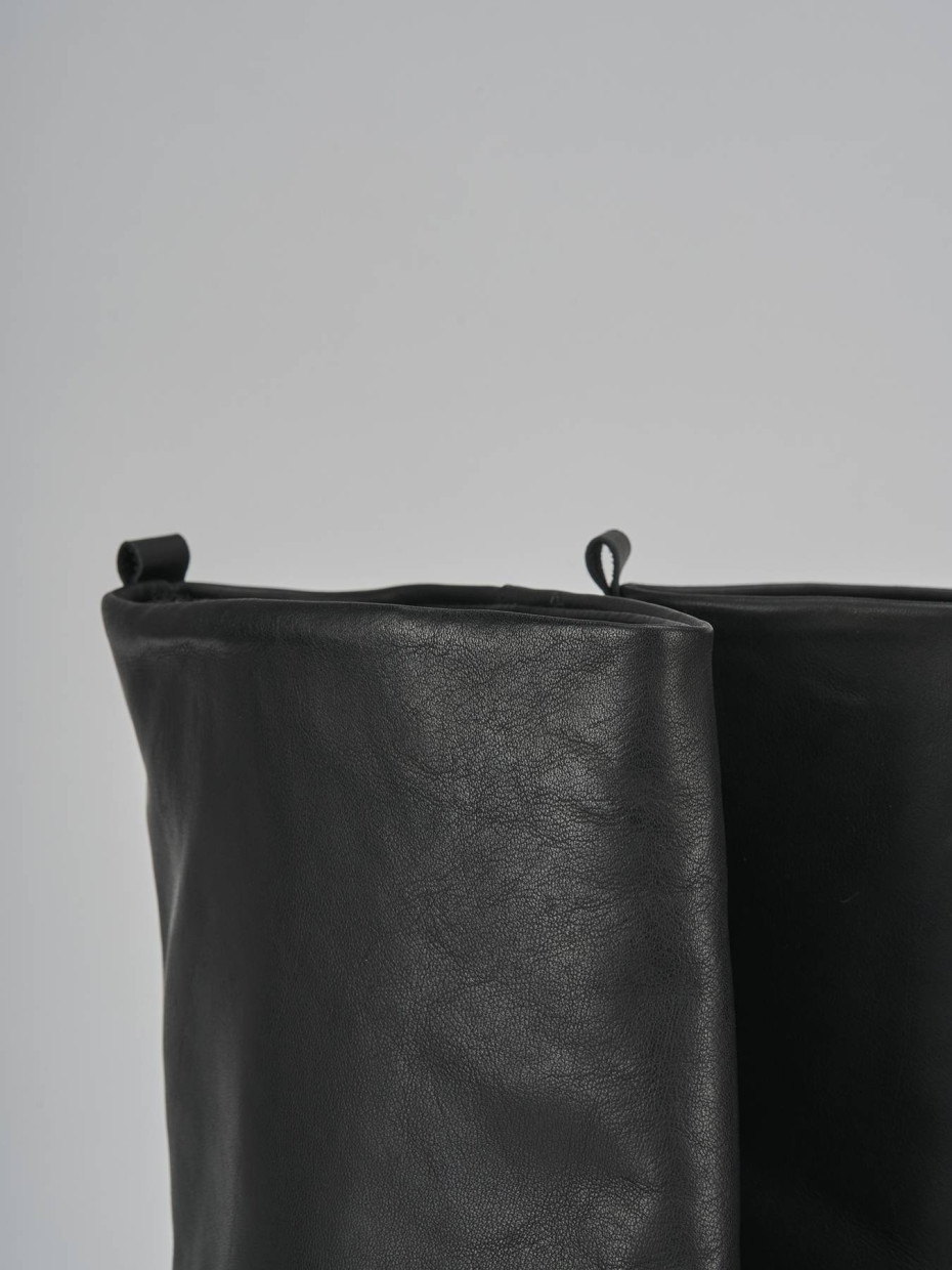 Stivali tacco 7cm pelle nero