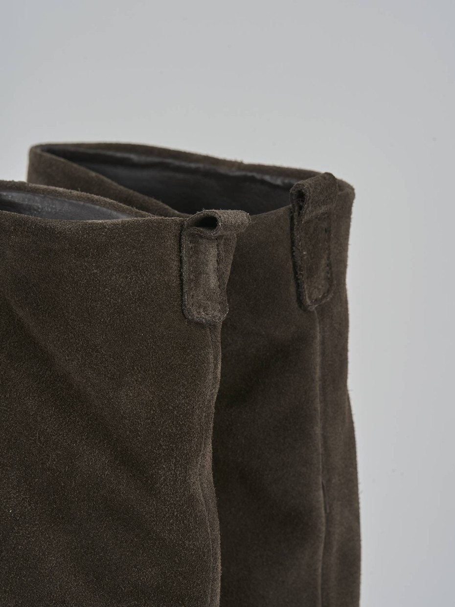 Stivaletti tacco 7cm camoscio testa