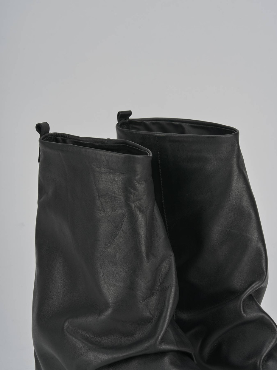 Stivaletti tacco 7cm pelle nero