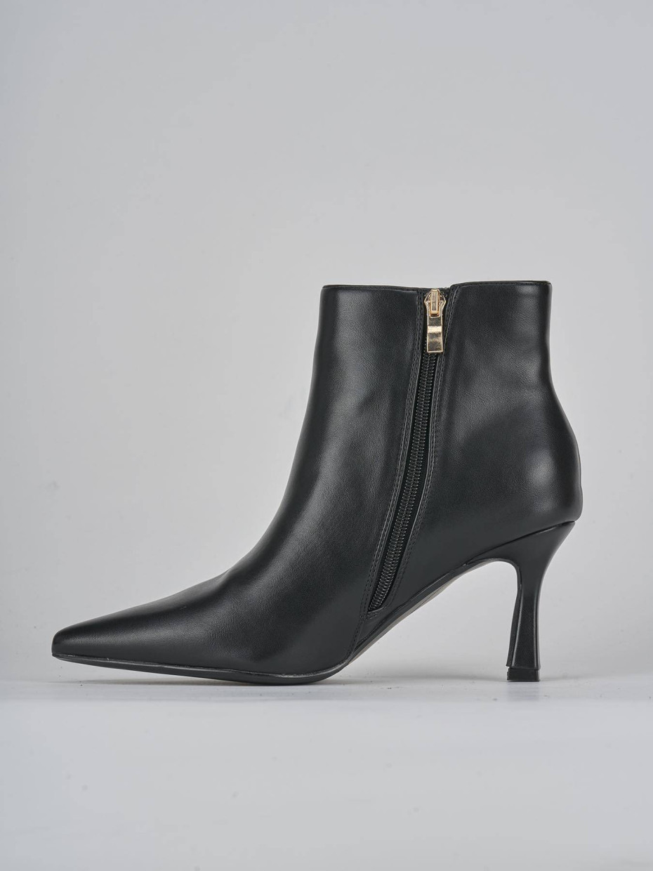 Stivaletti tacco 9cm pelle nero