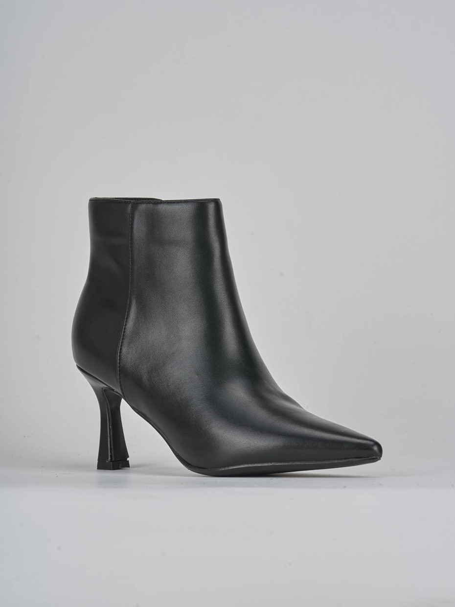 Stivaletti tacco 9cm pelle nero
