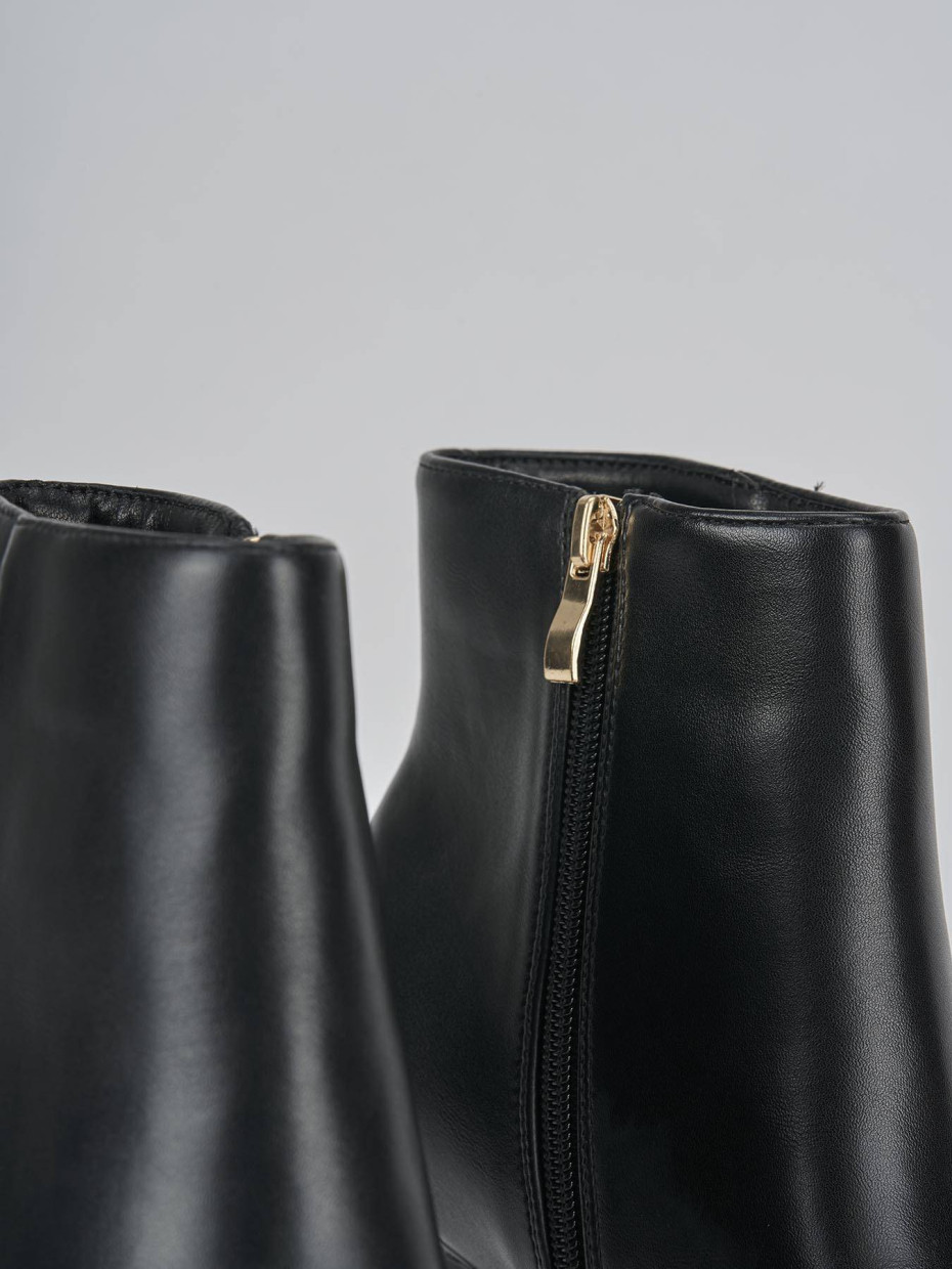 Stivaletti tacco 9cm pelle nero