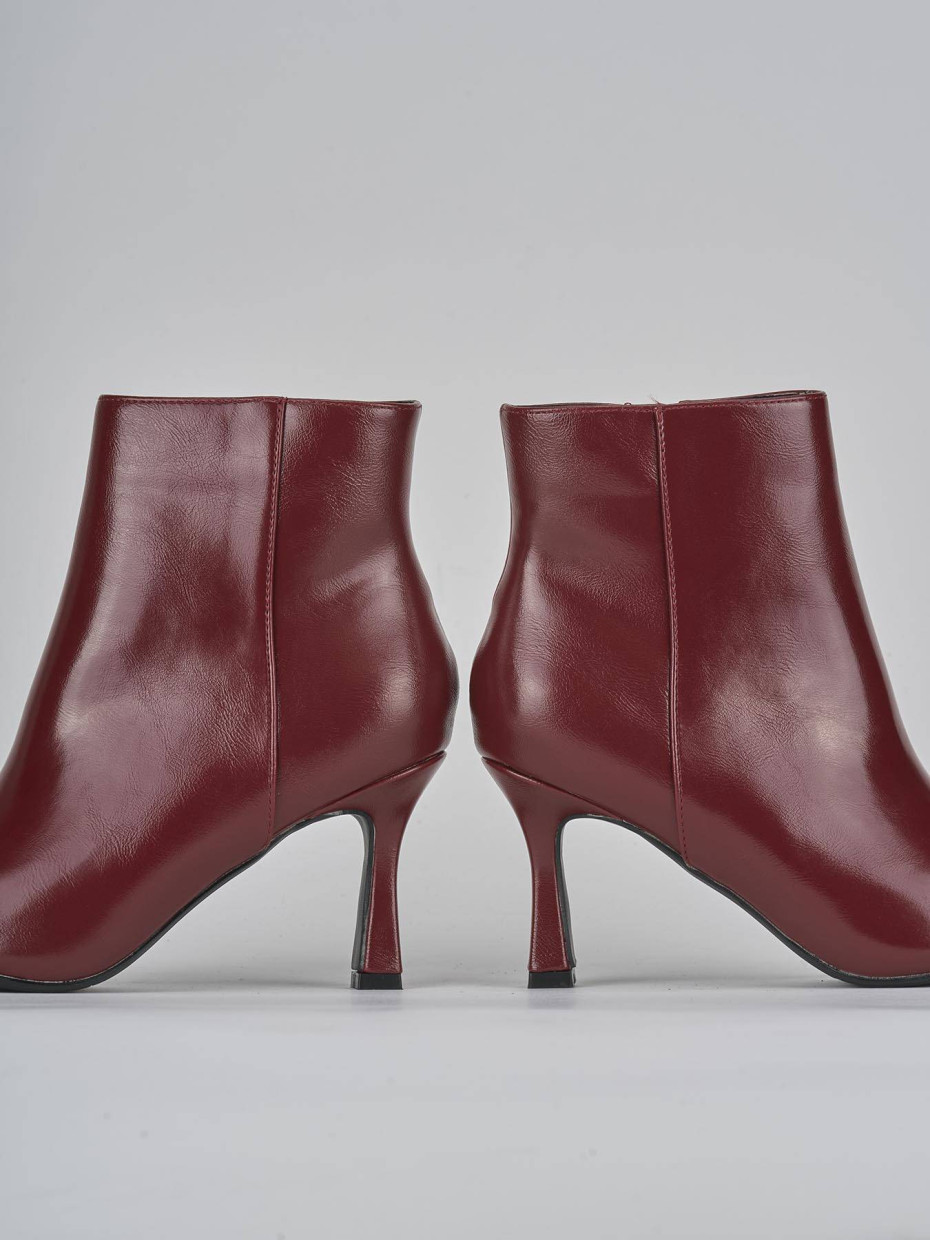 Stivaletti tacco 9cm pelle rosso