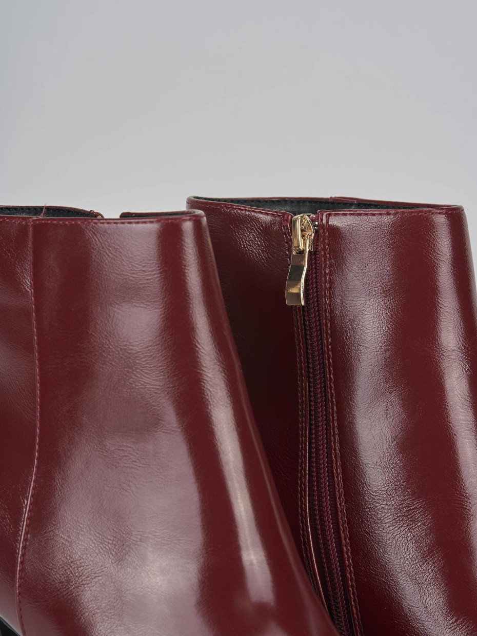 Stivaletti tacco 9cm pelle rosso