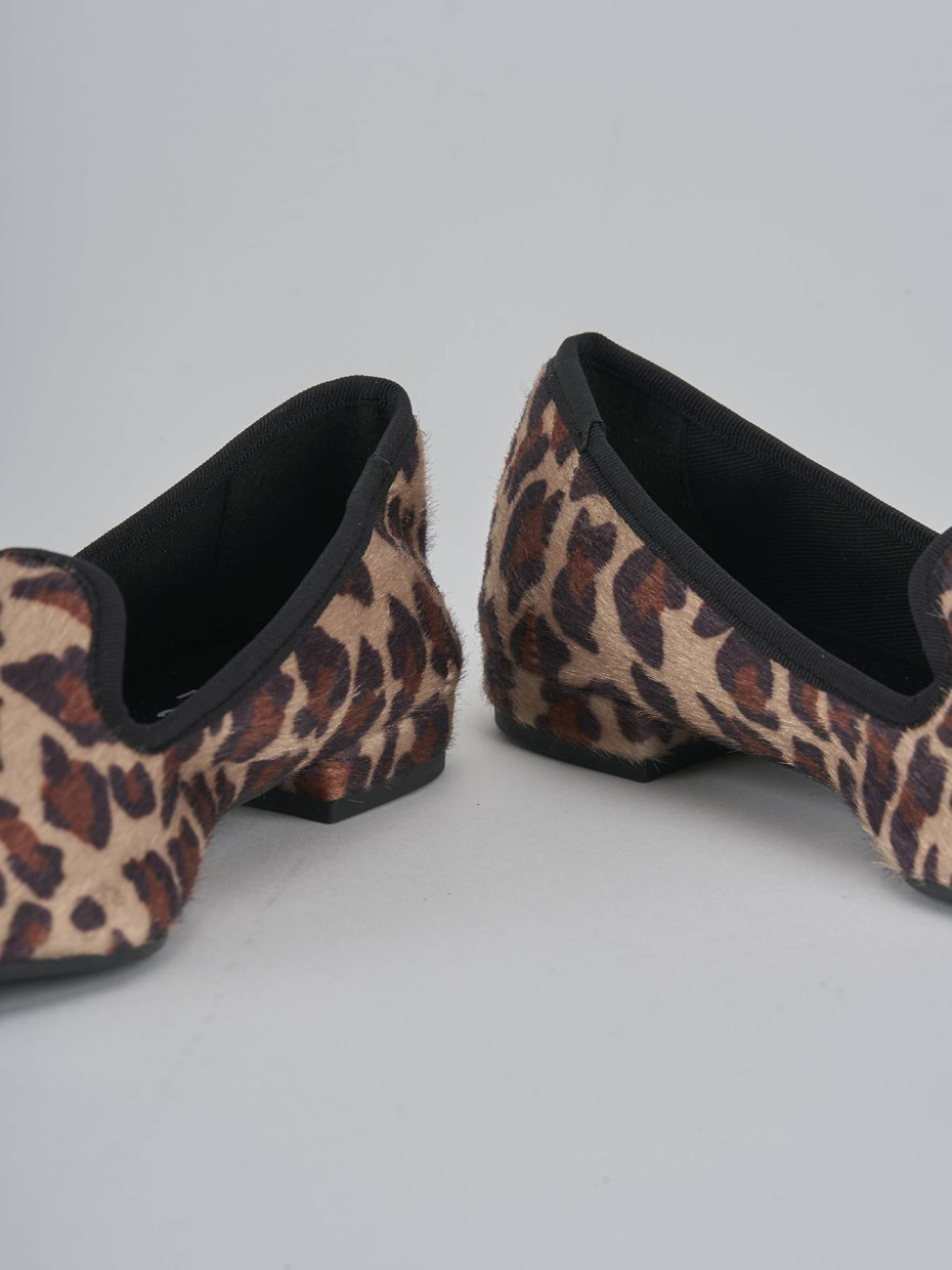 Ballerine tacco 1cm cavallino multicolor
