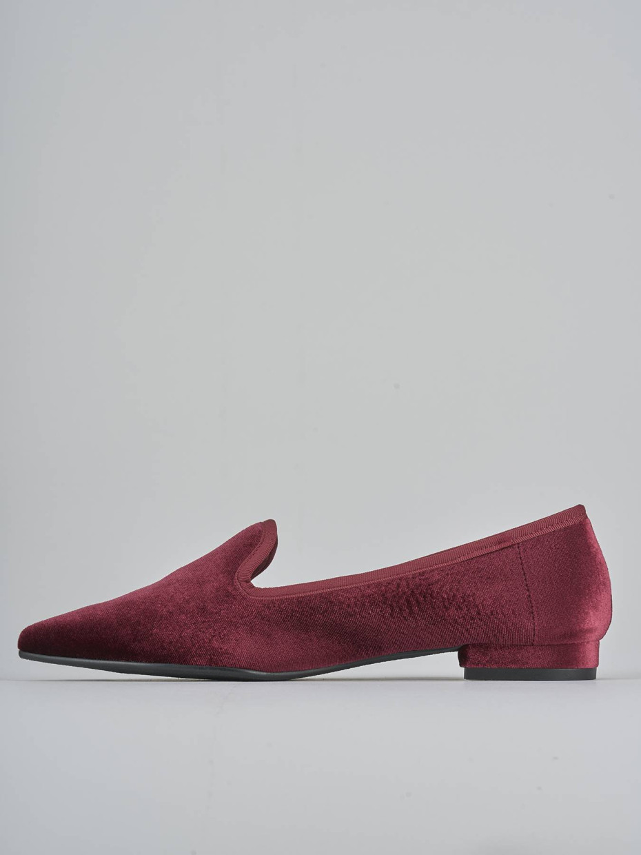 Ballerine tacco 1cm velluto bordo'