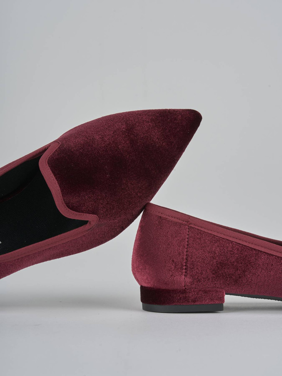 Ballerine tacco 1cm velluto bordo'
