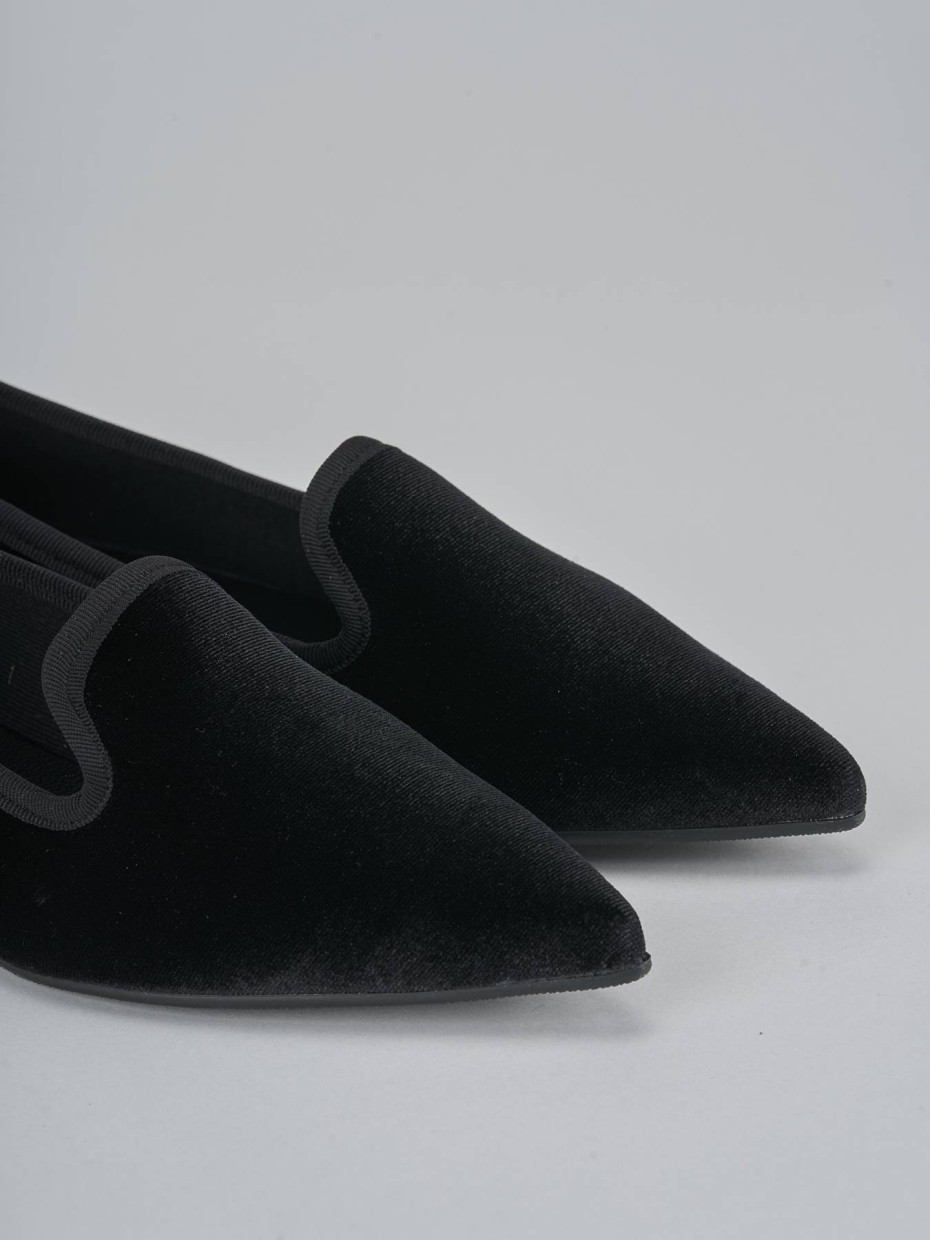 Ballerine tacco 1cm velluto nero