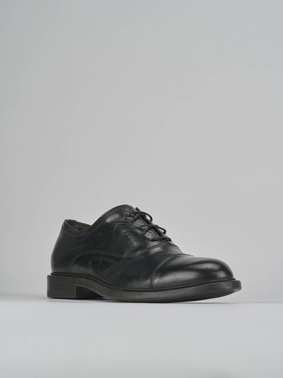 Stringate pelle nero