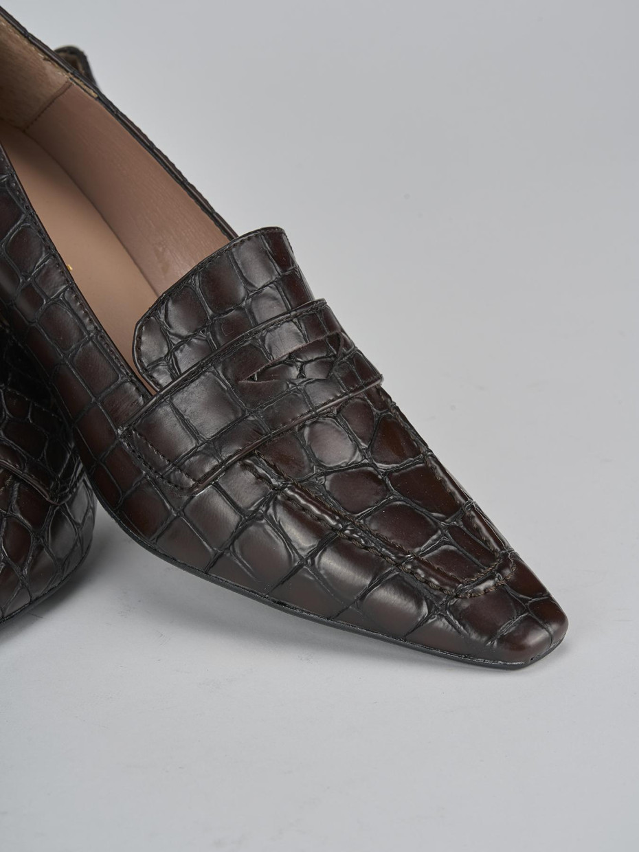 Décolleté e slingback tacco 5cm cocco testa