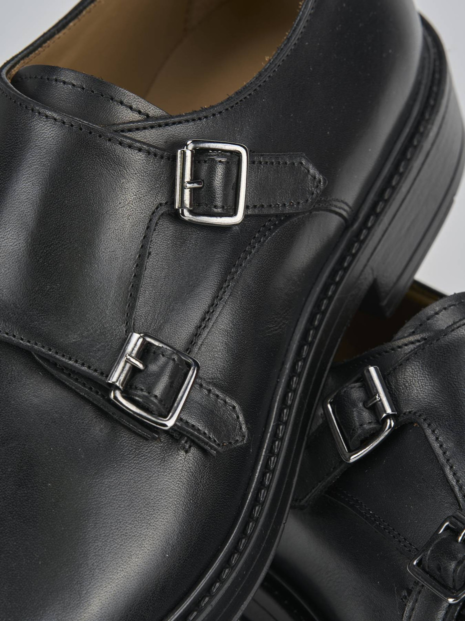 Stringate pelle nero