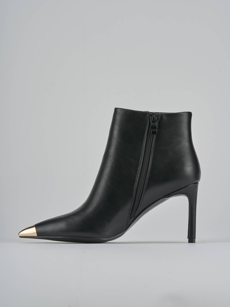 Stivaletti tacco 7cm pelle nero Barca Stores