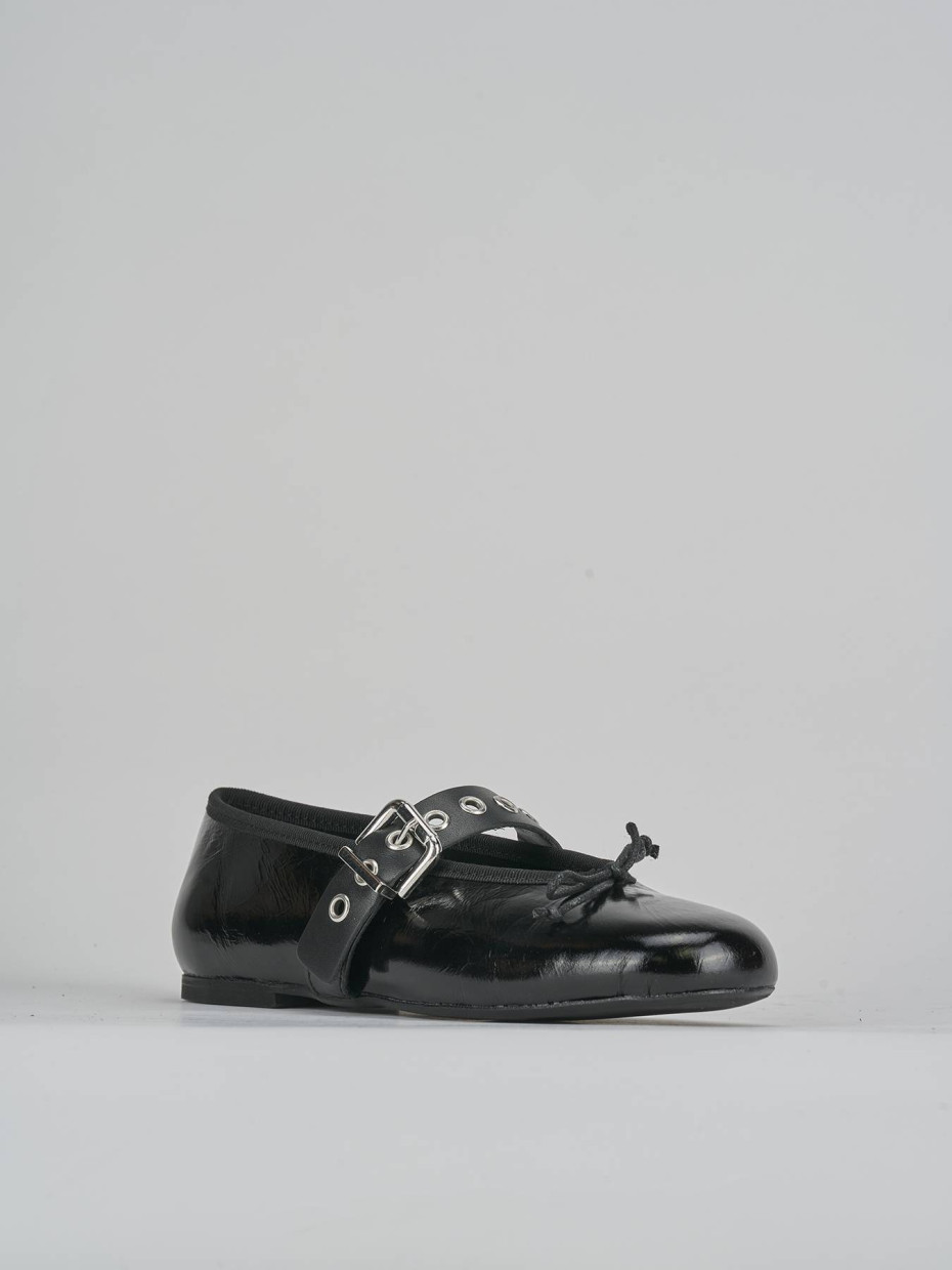 Ballerine tacco 1cm vernice nero